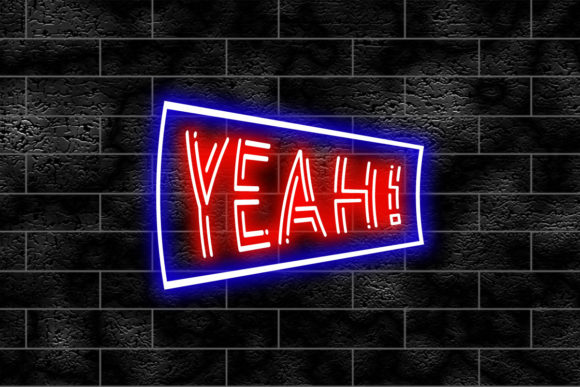 Download Neon Sign on a Brick Wall - Yeah - Sign Collection