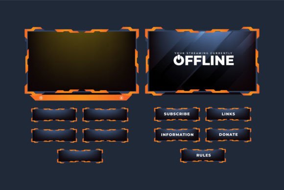 Download Gaming Screen Panel Layout Vector Design - Sign Collection