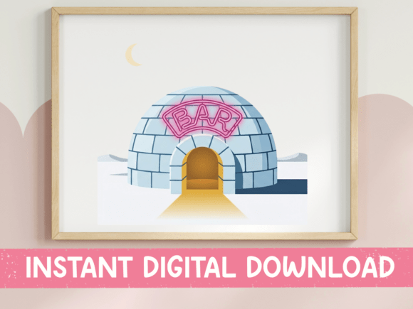 Download Igloo Bar Neon Sign Winter Design - Bar Collection