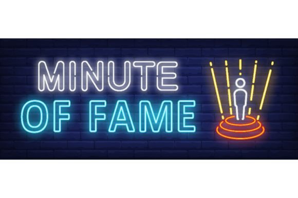 Download Minute of Fame Neon Sign. Person on Stag - Sign Collection