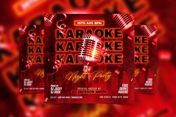 Download Karaoke Flyer PSD Template Designs - Sign Collection