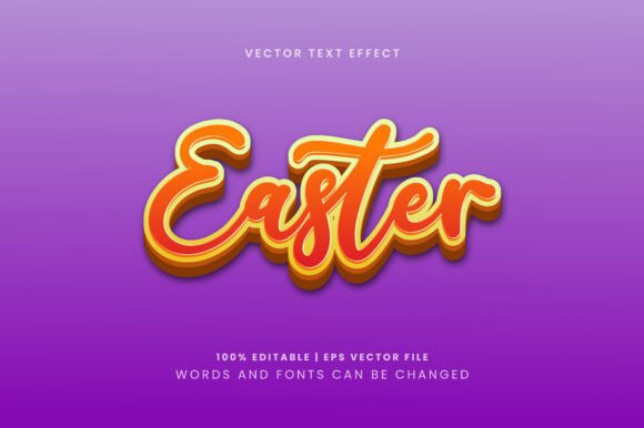 Download Easter 3d Text Effect Typography Design - Sign Collection