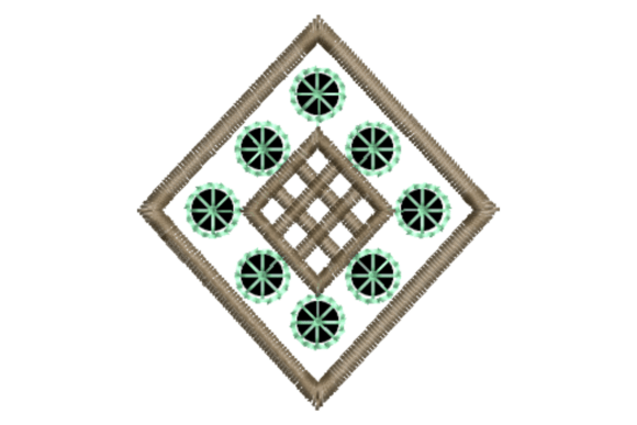 Download Square Ornament Embroidery Design - Sign Collection