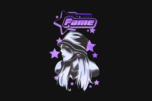 Download Fame Y2K Japanese T-shirt Design - Sign Collection