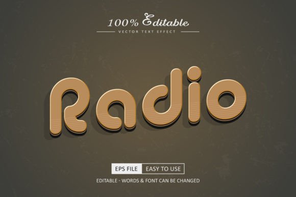 Download Radio Text Effect Typography Design - Sign Collection