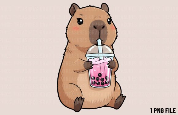 Download Cute Capybara Kawaii Animal Clipart PNG - Bar Collection