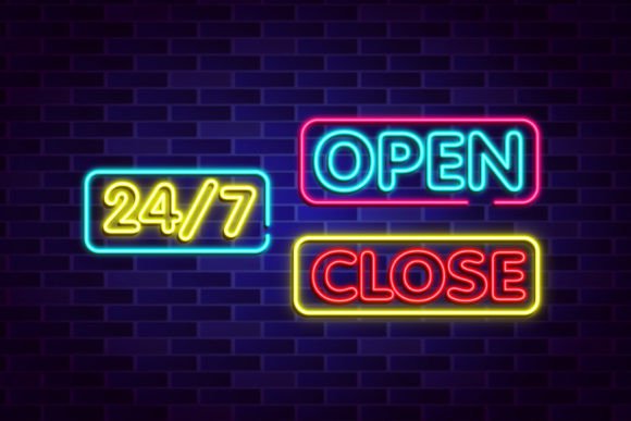 Download Neon Set Text Lettering Neon Sign Vector - Sign Collection