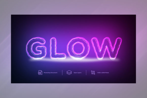 Download Glow Text Effect Design Layer Style - Sign Collection