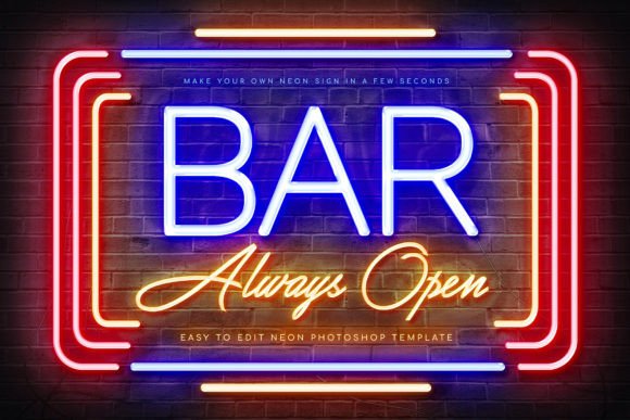 Download Bar Neon Sign Creator - Bar Collection