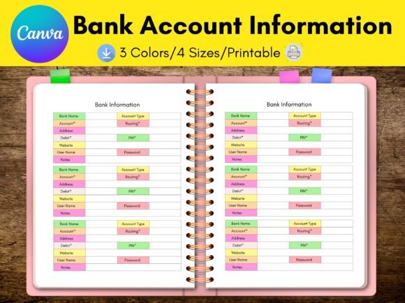 Download Bank Account Information,Finance Planner - Information Collection