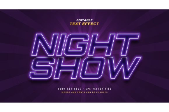 Download Night Show Text Style with Neon Effect - Show Collection