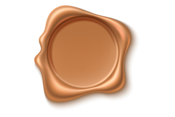 Download Bronze Wax Stamp. Realistic Shiny Signat - Sign Collection