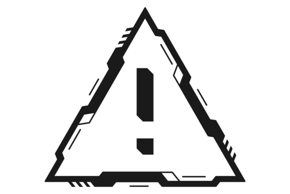 Download Caution Sign Interface Element. Black Al - Sign Collection