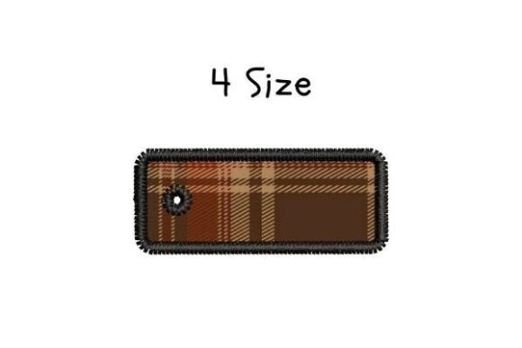 Download Rectangle Key Tag Embroidery Design - Sign Collection