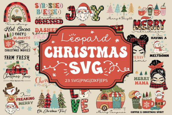Download Leopard Christmas Bundle SVG|PNG - Premium Resources