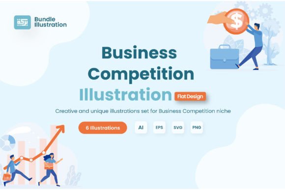 Download Business Competition Illustration Design - Sign Collection