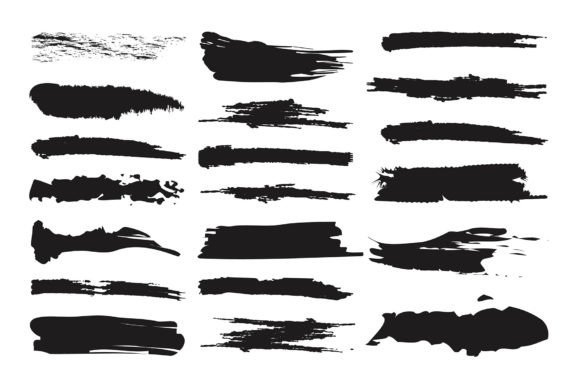 Download Grunge Brush Shape Design Elements - Sign Collection