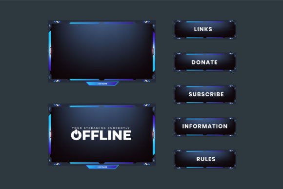 Download Futuristic Gaming Overlay Vector Design - Sign Collection