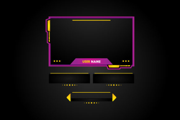 Download Purple Gaming Panel Set Design Concept - Sign Collection