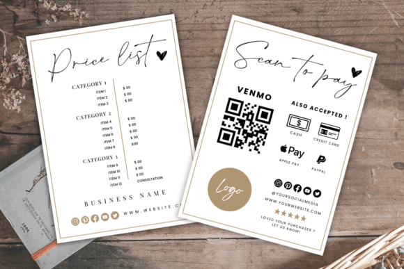Download Printable Price List &amp; Payment Sign - Sign Collection