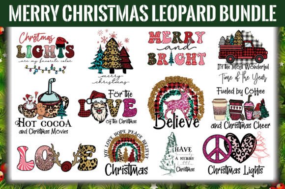 Download Merry Christmas Leopard PNG Bundle - Premium Resources
